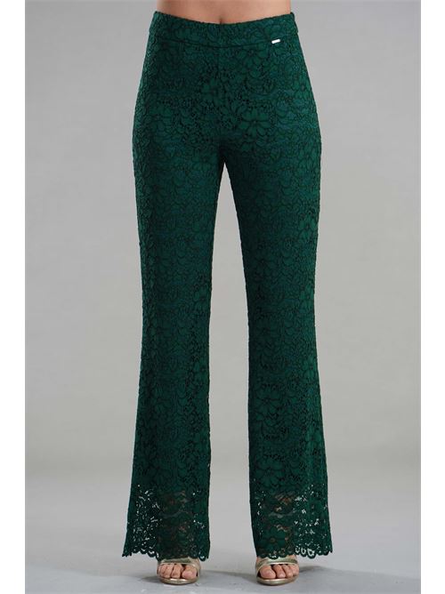 Pantalone in pizzo Nualy | I25N5434VERDE BOSCO